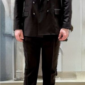 Brunello Cucinelli Double-Breasted Brown Suit